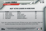 U-38 Albert Pujols MLB Active Leaders Los Angeles Angels 2020 Topps Update Baseball Card