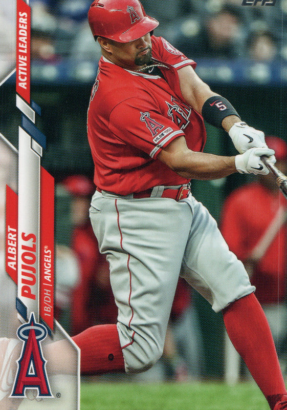 U-38 Albert Pujols MLB Active Leaders Los Angeles Angels 2020 Topps Update Baseball Card