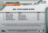 U-147 Robinson Cano MLB Active Leaders New York Mets 2020 Topps Update Baseball Card