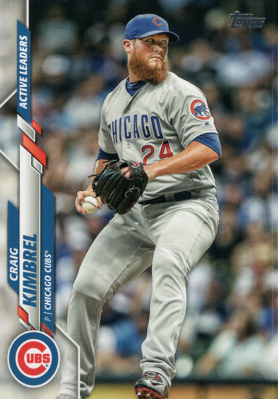 U-88 Craig Kimbrel MLB Active Leaders Chicago Cubs 2020 Topps Update Baseball Card