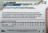 U-192 Ian Miller Rookie Chicago Cubs 2020 Topps Update Baseball Card