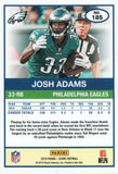 #185 Josh Adams Philadelphia Eagles 2019 Score Football Card