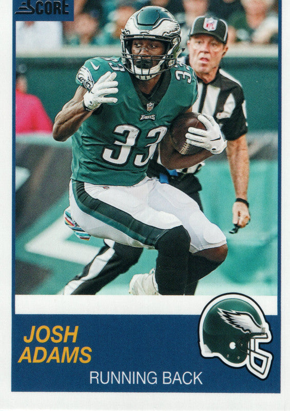 #185 Josh Adams Philadelphia Eagles 2019 Score Football Card