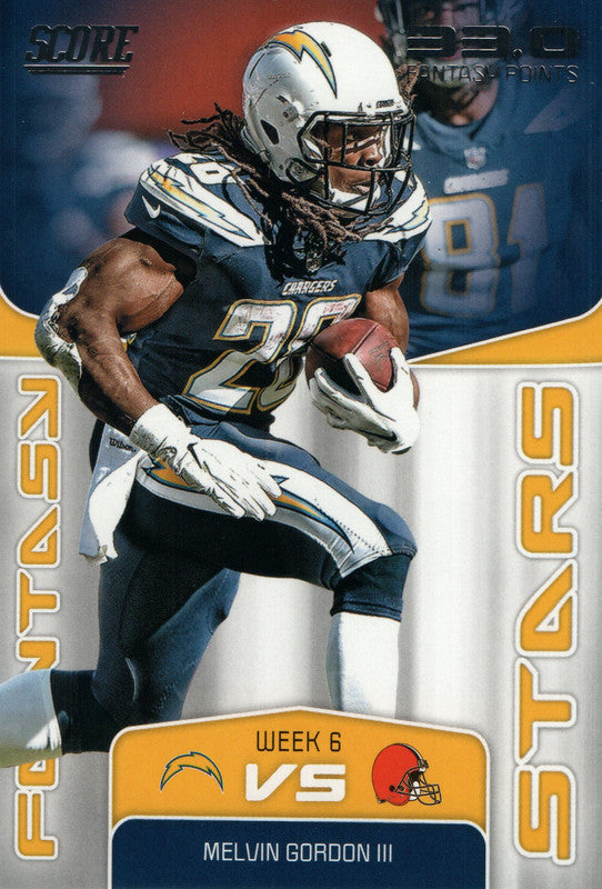 FS-14 Melvin Gordon III Los Angeles Chargers 2019 Score Football Card