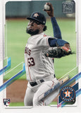 #183 Cristian Javier Rookie  Houston Astros 2021 Topps Series 1 Baseball Card
