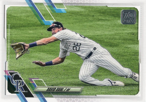#107 David Dahl Colorado Rockies 2021 Topps Series 1 Baseball Card