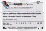 #92 Tarik Skubal Rookie Detroit Tigers 2021 Topps Series 1 Baseball Card