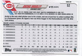 #52 Archie Bradley Cinncinati Reds 2021 Topps Series 1 Baseball Card