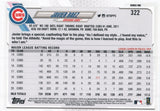 #322 Javier Baez Chicago Cubs 2021 Topps Series 1 Baseball Card