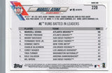 #220 Marcell Ozuna League Leaders Atlanta Braves 2021 Topps Series 1 Baseball Card