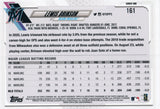 #161 Lewis Brinson Miami Marlins 2021 Topps Series 1 Baseball Card