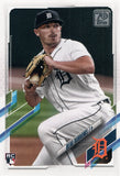 #123 Beau Burrows Rookie Detroit Tigers 2021 Topps Series 1 Baseball Card