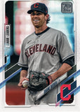 #90 Shane Beber League Leaders Cleveland Indians 2021 Topps Series 1 Baseball Card