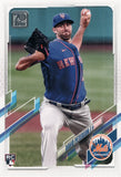 #78 David Peterson Rookie New York Mets 2021 Topps Series 1 Baseball Card