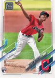 #319 Triston McKenzie Rookie Cleveland Indians 2021 Topps Series 1 Baseball Card