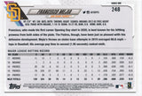#248 Francisco Mejia San Diego Padres 2021 Topps Series 1 Baseball Card
