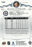 #198 Blake Wheeler Winnipeg Jets 2018-19 Upper Deck Series 1 Hockey Card