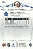 #170 Connor Brown Toronto Maple Leafs 2018-19 Upper Deck Series 1 Hockey Card