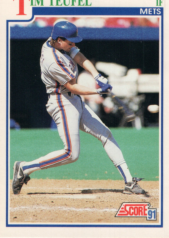 #427 Tim Teufel New York Mets 1991 Score Baseball Card