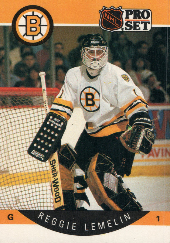 #9 Reggie Lemelin Boston Bruins 1990-91 Pro Set Hockey Card