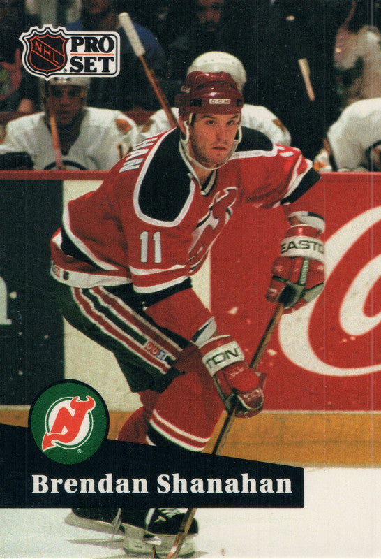 #131 Brendan Shanahan New Jersey Devils 1991-92 Pro Set Hockey Card