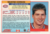 #65 Shayne Corson Montreal Canadiens 1991-92 Score Hockey Card