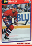 #65 Shayne Corson Montreal Canadiens 1991-92 Score Hockey Card