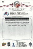 #46 Alex Kerfoot Colorado Avalanche 2018-19 Upper Deck Series 1 Hockey Card