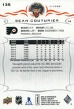 #135 Sean Couturier Philadelphia Flyers 2018-19 Upper Deck Series 1 Hockey Card