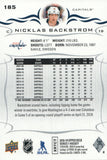 #185 Nicklas Backstrom Washington Capitals 2018-19 Upper Deck Series 1 Hockey Card