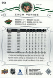 #93 Zach Parise Minnesota Wild 2018-19 Upper Deck Series 1 Hockey Card