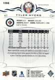 #196 Tyler Myers Winnipeg Jets 2018-19 Upper Deck Series 1 Hockey Card