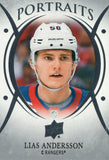 P-49 Lias Andersson UD Rookie Portraits New York Rangers 2018-19 Upper Deck Series 1 Hockey Card