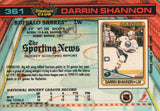 #361 Darrin Shannon Buffalo Sabres 1990-91 Topps Stadium Club Hockey Card OP