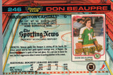 #246 Don Beaupre Washington Capitals 1990-91 Topps Stadium Club Hockey Card OQ