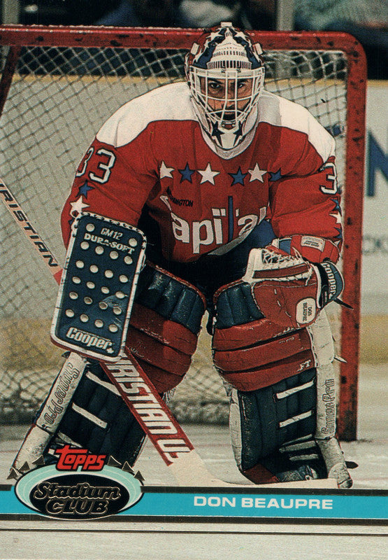 #246 Don Beaupre Washington Capitals 1990-91 Topps Stadium Club Hockey Card OQ