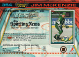 #354 Jim McKenzie Hartford Whalers 1990-91 Topps Stadium Club Hockey Card OQ