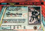 #352 Peter Ing Toronto Maple Leafs 1990-91 Topps Stadium Club Hockey Card OQ
