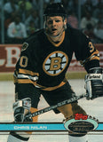 #244 Chris Nilan Boston Bruins 1990-91 Topps Stadium Club Hockey Card OR