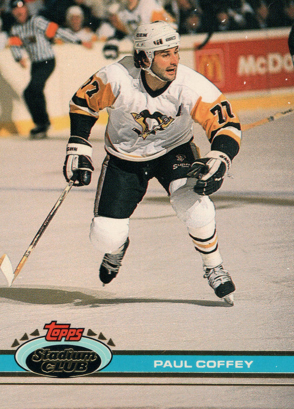 #212 Paul Coffey  Pittsburgh Penguins 1990-91 Topps Stadium Club Hockey Card OR