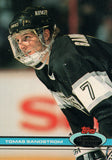 #209 Tomas Sandstrom Los Angeles Kings 1990-91 Topps Stadium Club Hockey Card OR