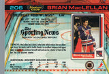 #206 Brian MacLellan Detroit Red Wings 1990-91 Topps Stadium Club Hockey Card OR