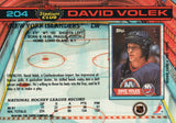 #204 Daid Volek New York Islanders 1990-91 Topps Stadium Club Hockey Card OR