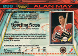 #288 Alan May Washington Capitals 1990-91 Topps Stadium Club Hockey Card OS