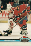#213 Denis Savard Montreal Canadiens 1990-91 Topps Stadium Club Hockey Card OS
