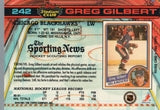 #242 Greg Gilbert Chicago Blackhawks 1990-91 Topps Stadium Club Hockey Card OT