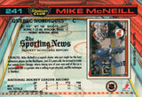 #241 Mike McNeill  Quebec Nordiques 1990-91 Topps Stadium Club Hockey Card OT