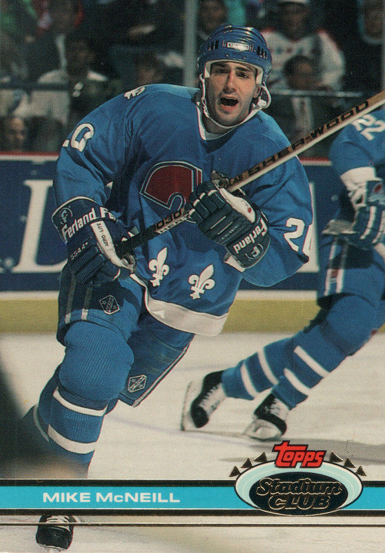#241 Mike McNeill  Quebec Nordiques 1990-91 Topps Stadium Club Hockey Card OT