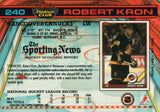 #240 Robert Kron Vancouver Canucks 1990-91 Topps Stadium Club Hockey Card OT