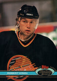 #240 Robert Kron Vancouver Canucks 1990-91 Topps Stadium Club Hockey Card OT